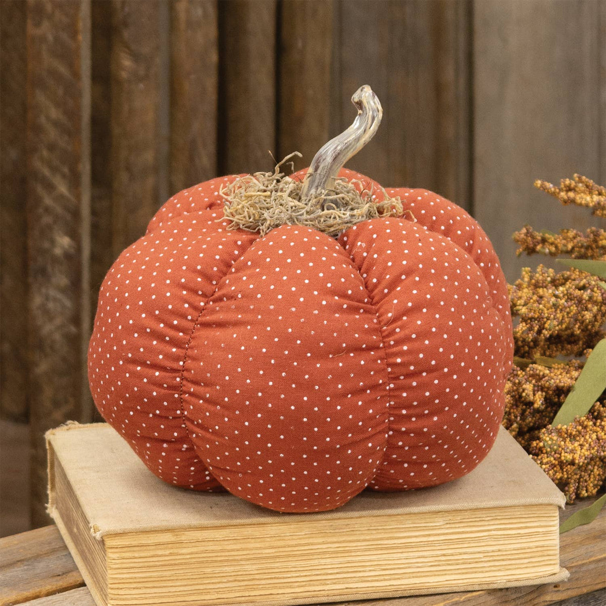 Mossy Orange Polka Dot Pumpkin