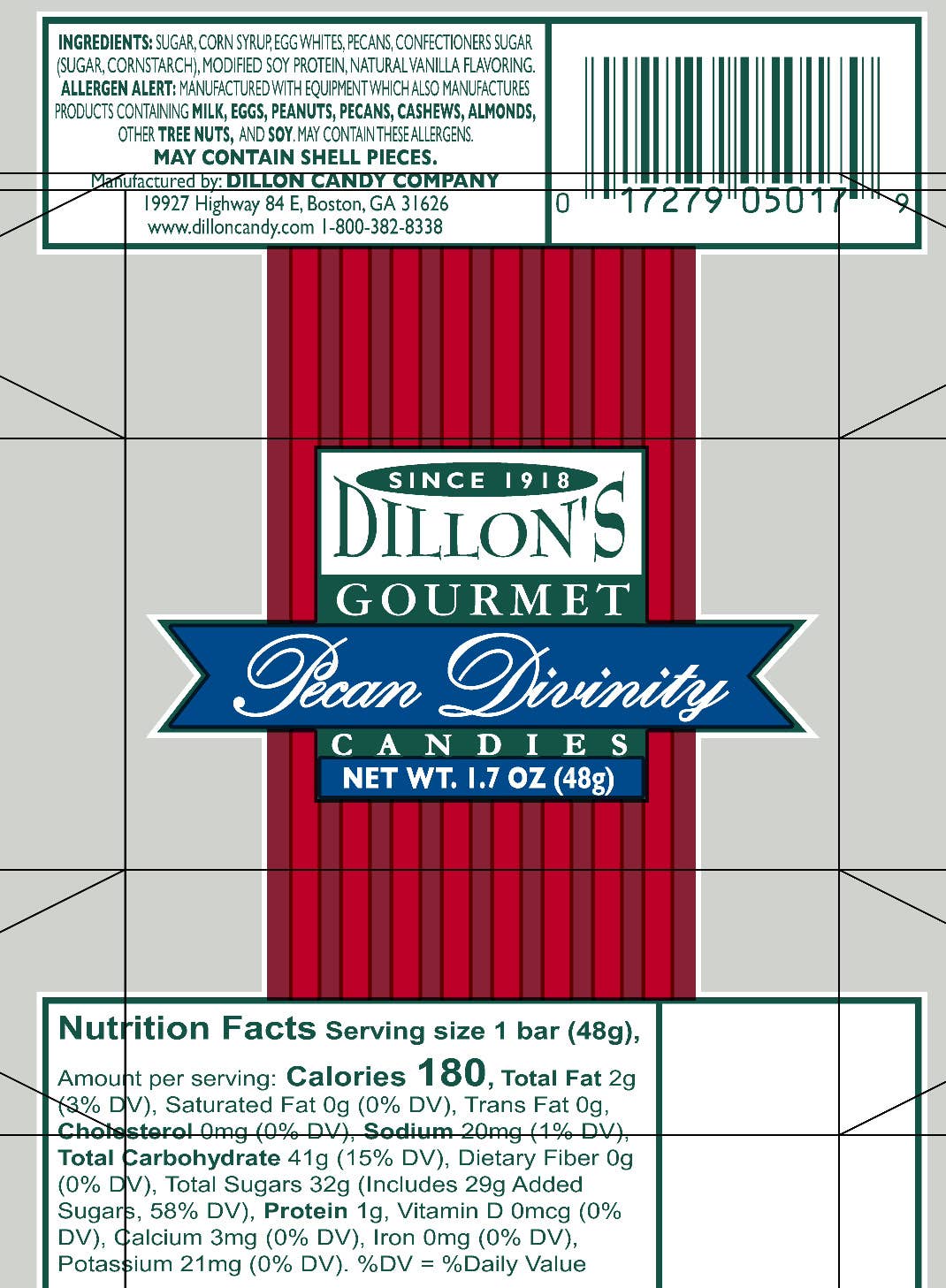 Divinity, Pecan, 1.7 oz Snack Bar