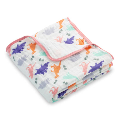 Rawr-Some Girly Baby Toddler Muslin Blanket