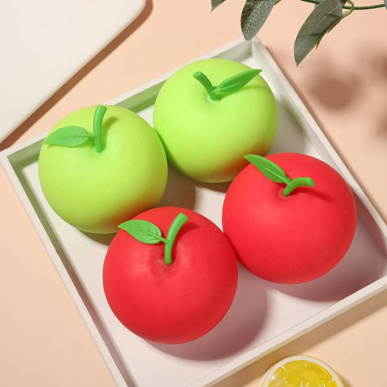 Simulation Apple Squishy Toy Slow Rising Stress Relief Squeeze Toy