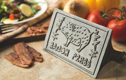 Fox Run Bacon Press, Cast Iron, 6.75" x 4" x 3"