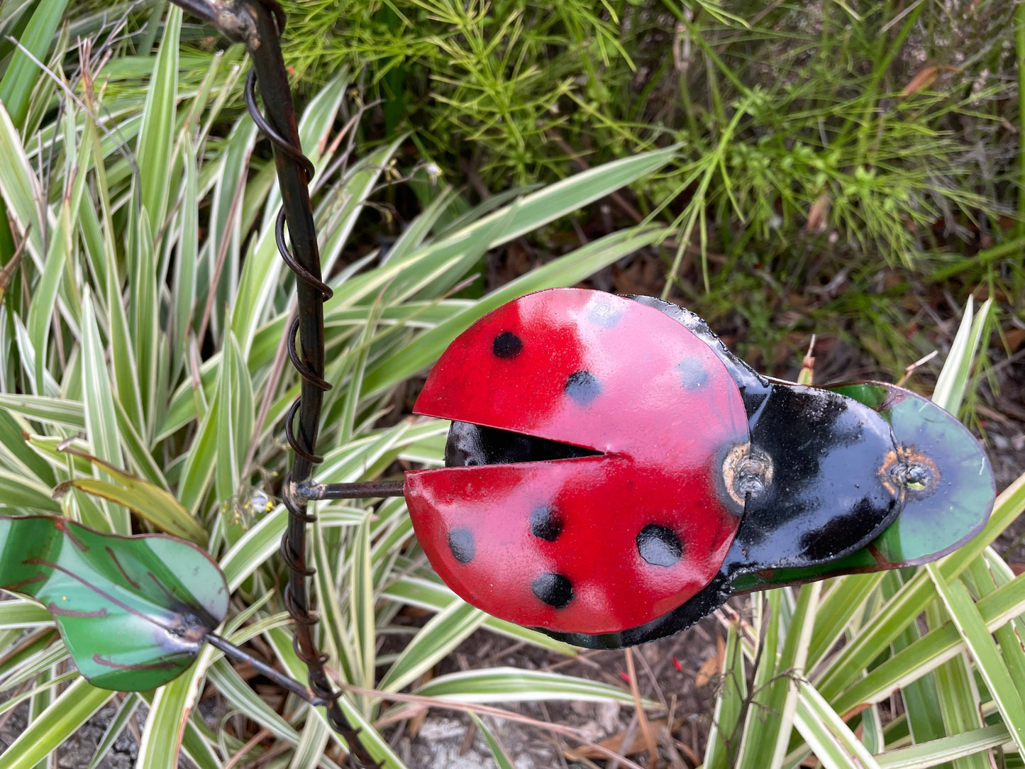 Serenity Flower Garden Stake-Colorful Metal-16Wx36H in