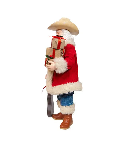 11" Westrn Santa W/Guitar+Gift Boxes