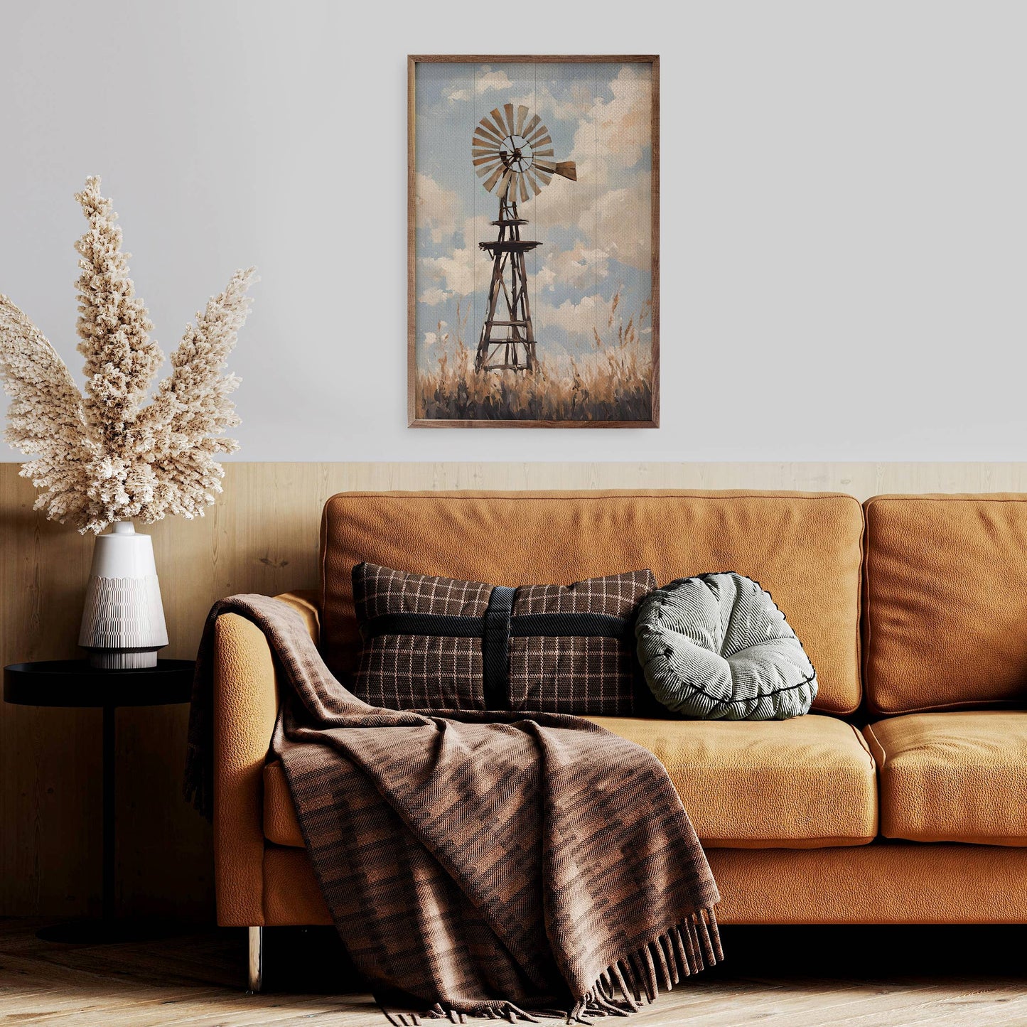 Windmill In Sunny Field