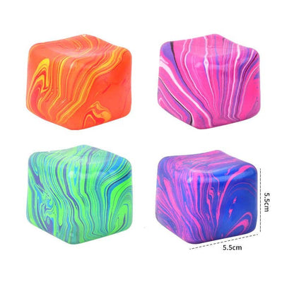 Marbled Nice Cube  Slow Rising Stress Relief Squeeze Toy Boxed Set