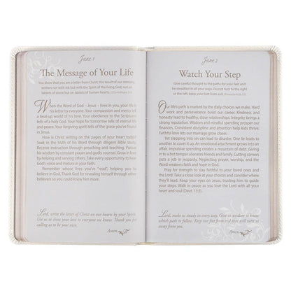 Devotional for Mr. & Mrs. White Faux Leather