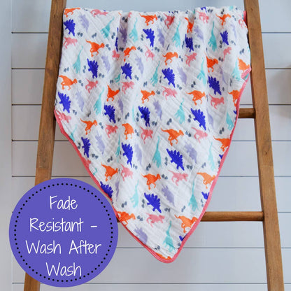 Rawr-Some Girly Baby Toddler Muslin Blanket