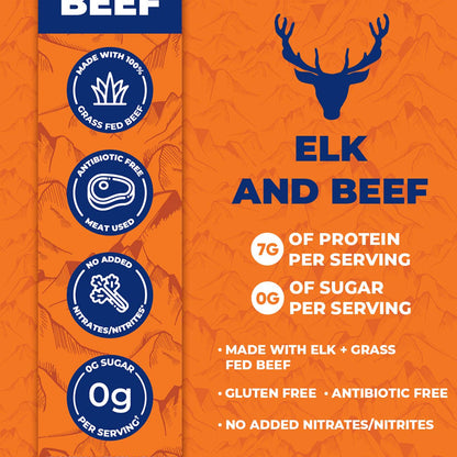 Elk & Grass Fed Beef Snack Sticks