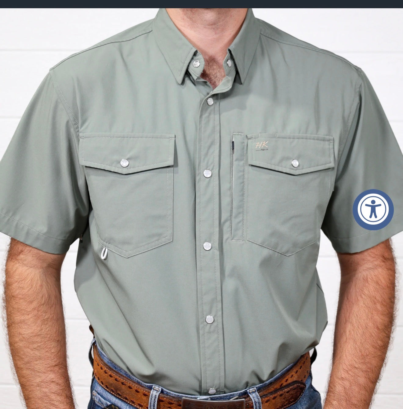 Grey hornknot men’s short sleeve shirt