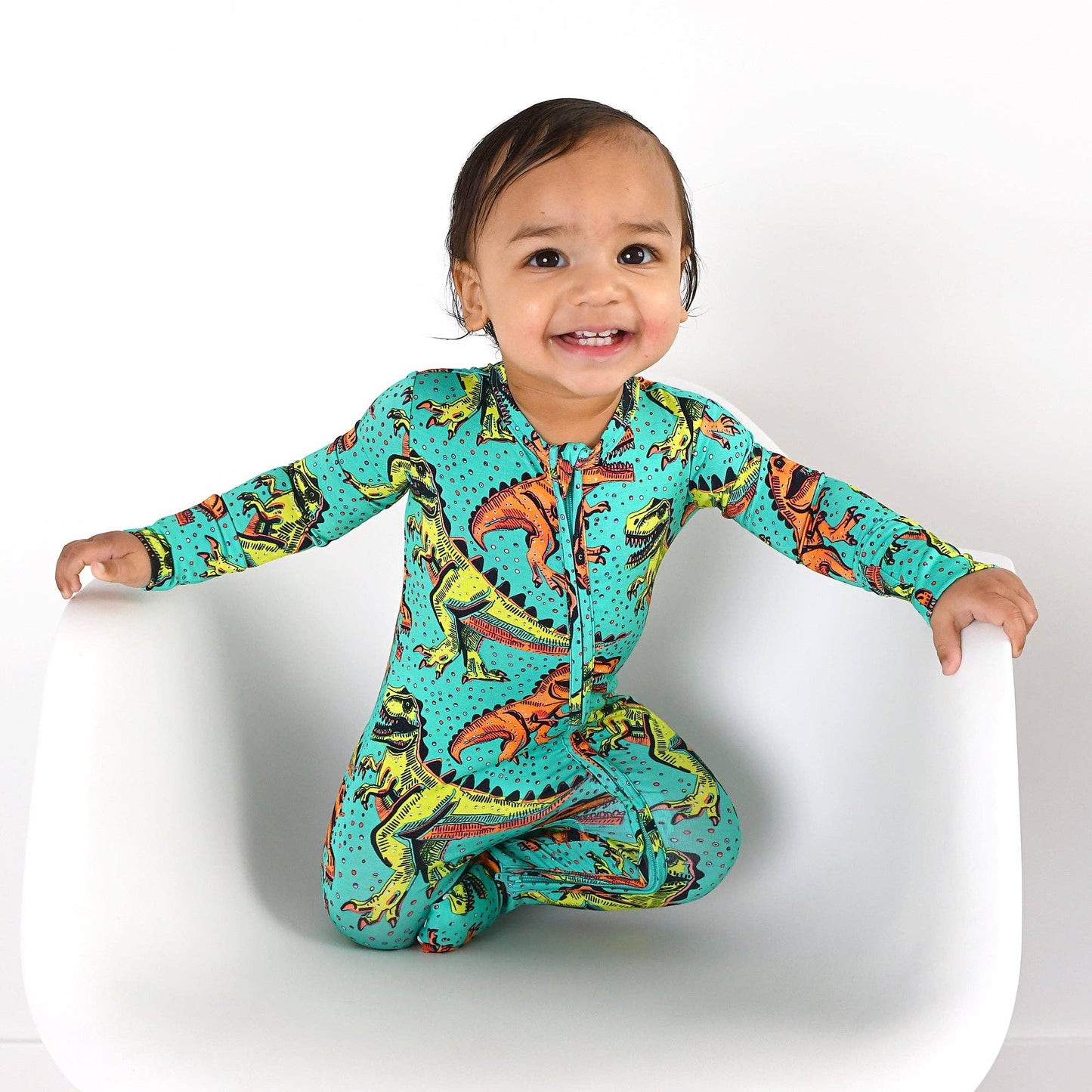 Drew Dino ZIP Bamboo Sleepies Little Baby Two Way Zip
