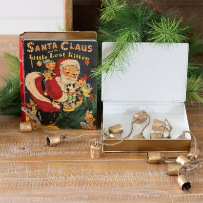 Vintage Christmas Nesting Metal Book Boxes (Set Of 02)