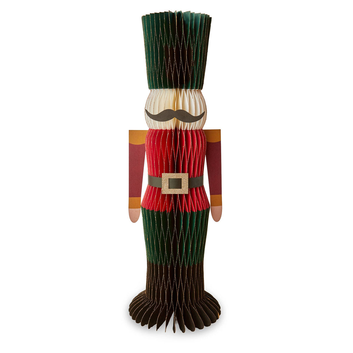 Multi Honeycomb Paper Nutcracker Decor Christmas