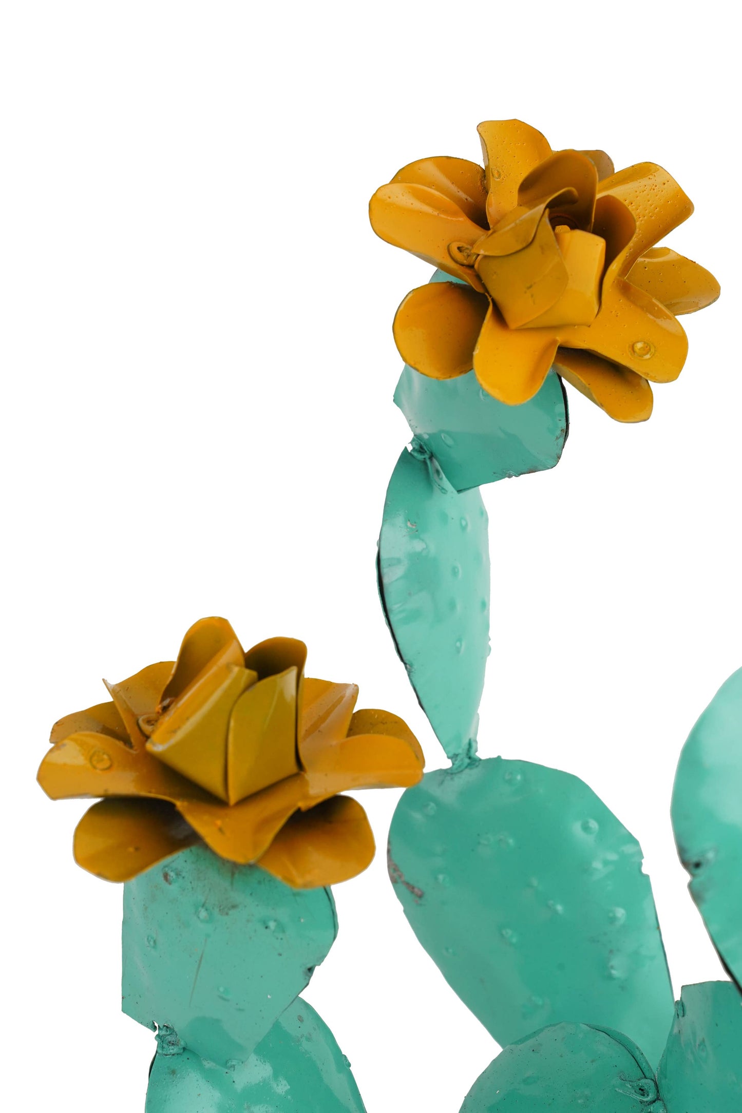 Colorful Metal Prickly Pear Cactus-13Wx13Dx16H-