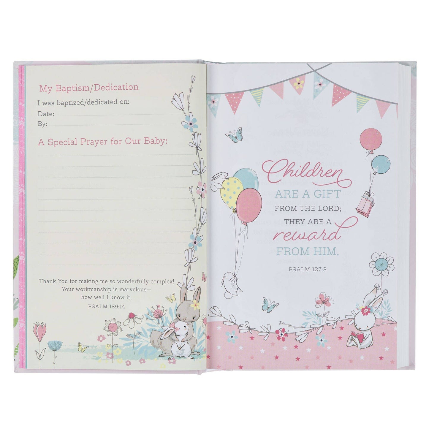 Bible NLT Infant Hardcover, Pink