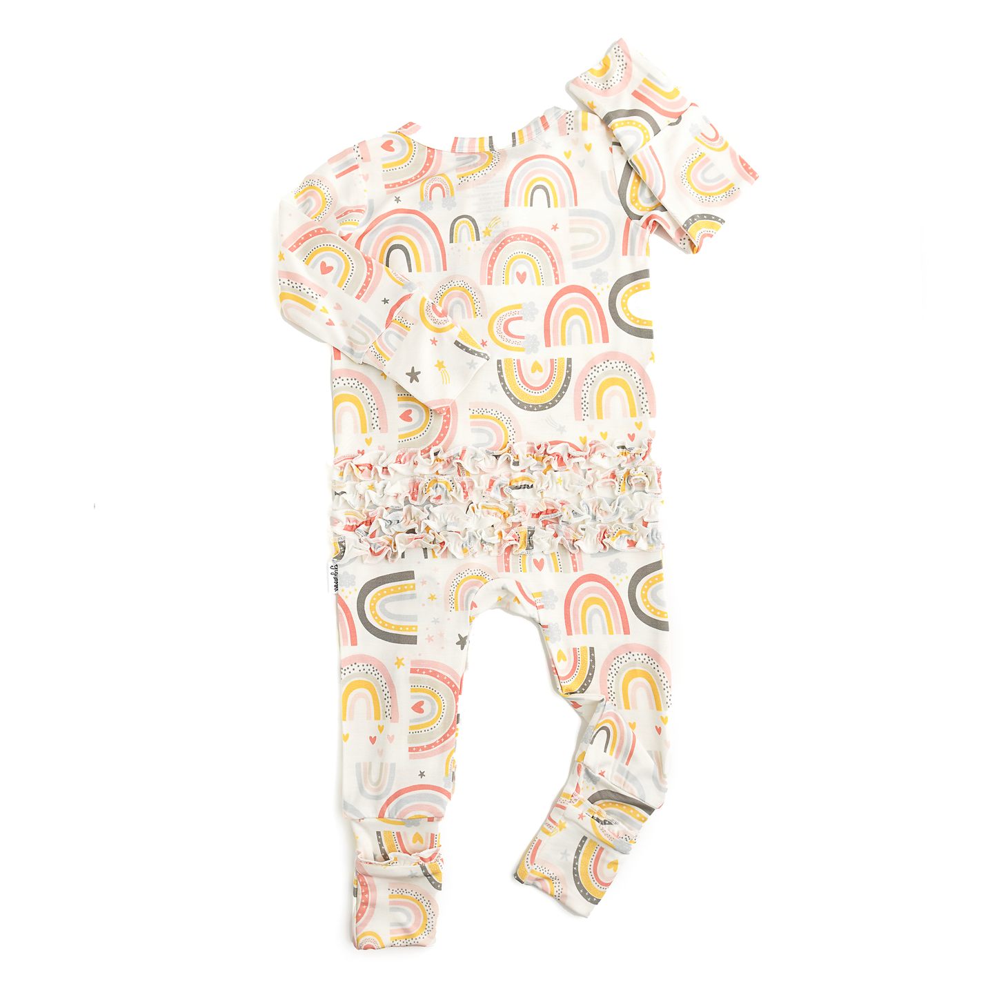 Millie Ruffle Zip Bamboo Rainbow Sleepies Little Toddler