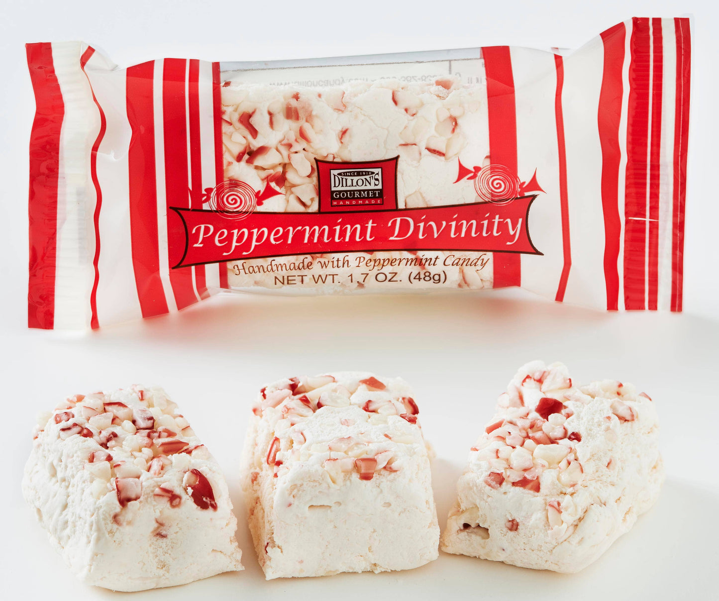 Divinity, Peppermint,  1.7 oz Snack Bar, Seasonal