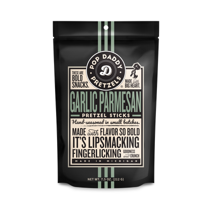 Pop Daddy – Garlic Parmesan Seasoned Pretzels 7.5oz