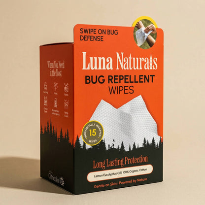 Bug Repellent Wipes | Lemon Eucalyptus Oil | 15ct