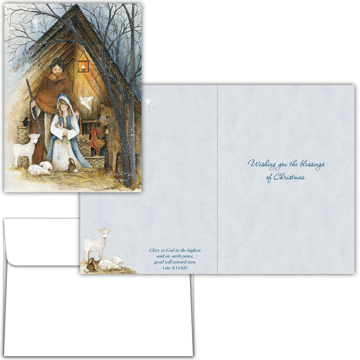 Religious Boxed Christmas Cards, Holy Night, KJV