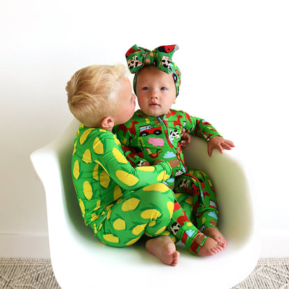 Tanner Zip Bamboo Baby Farm Animal Going Home Outfit