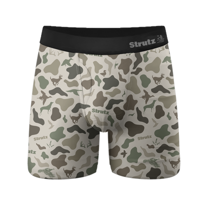 STRUTZ CAMO BOTTOM BRIEFS