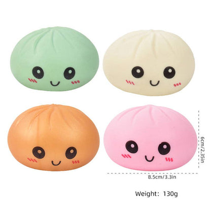 Cartoon Jumbo Mystery Squishy Dumpling Realistic Steamed Bun Stress Relief Squeeze Toy