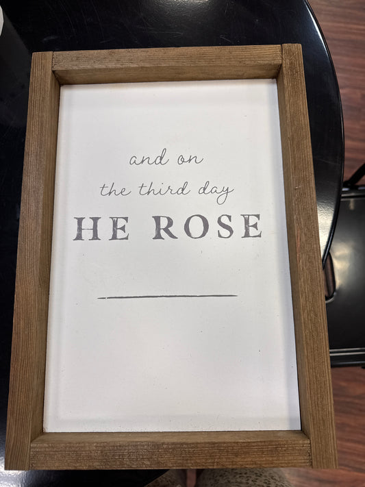 And so on the third day Sign