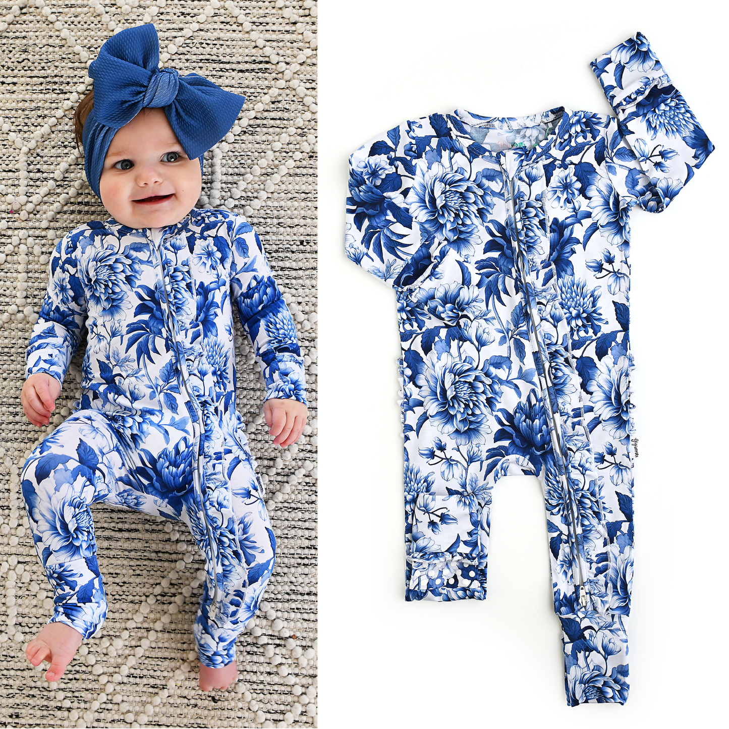 Hattie RUFFLE ZIP Bamboo Sleepes Little
