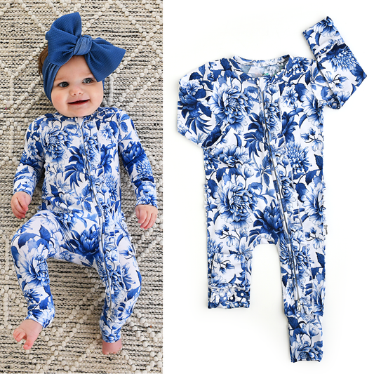 Hattie RUFFLE ZIP Bamboo Sleepes Little