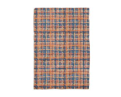 Fall Autumn Plaid Farmhouse Kitchen Towel Waffle Pumpkin