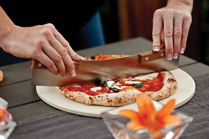 Outset Acacia Pizza Cutter, Stainless Steel, 13" Blade