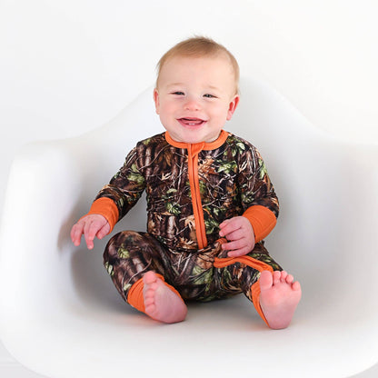 Hunter Camo ZIP Sleepies Little Bamboo Baby Outfit