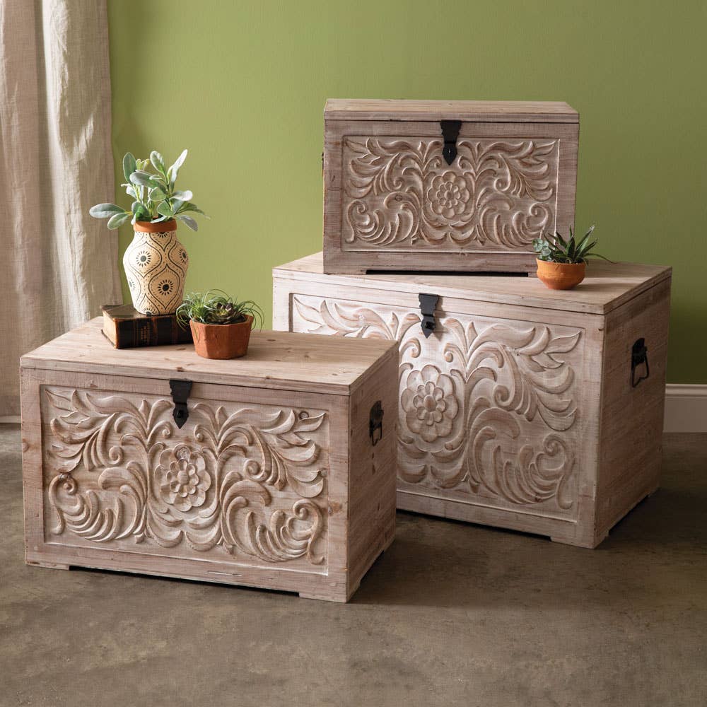 Set of Three Clarabelle Storage Chests