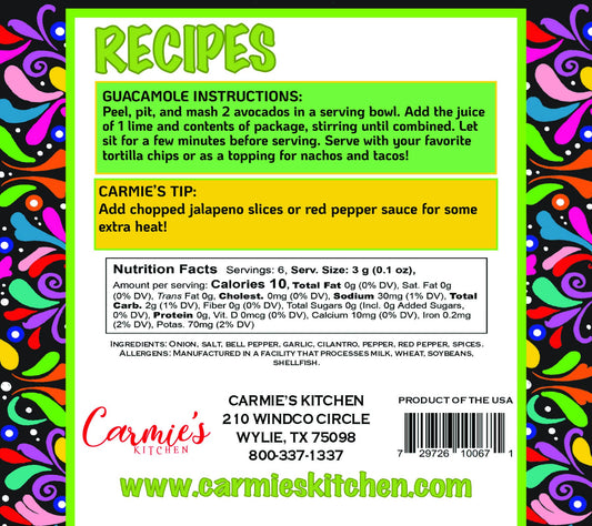 Guacamole Seasoning Mix - Taco Tuesday Collection