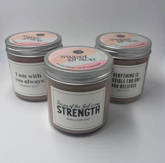 Sweet Grace Candle With Scripture