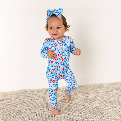 Kinsley Leopard Ruffle Zip Bamboo