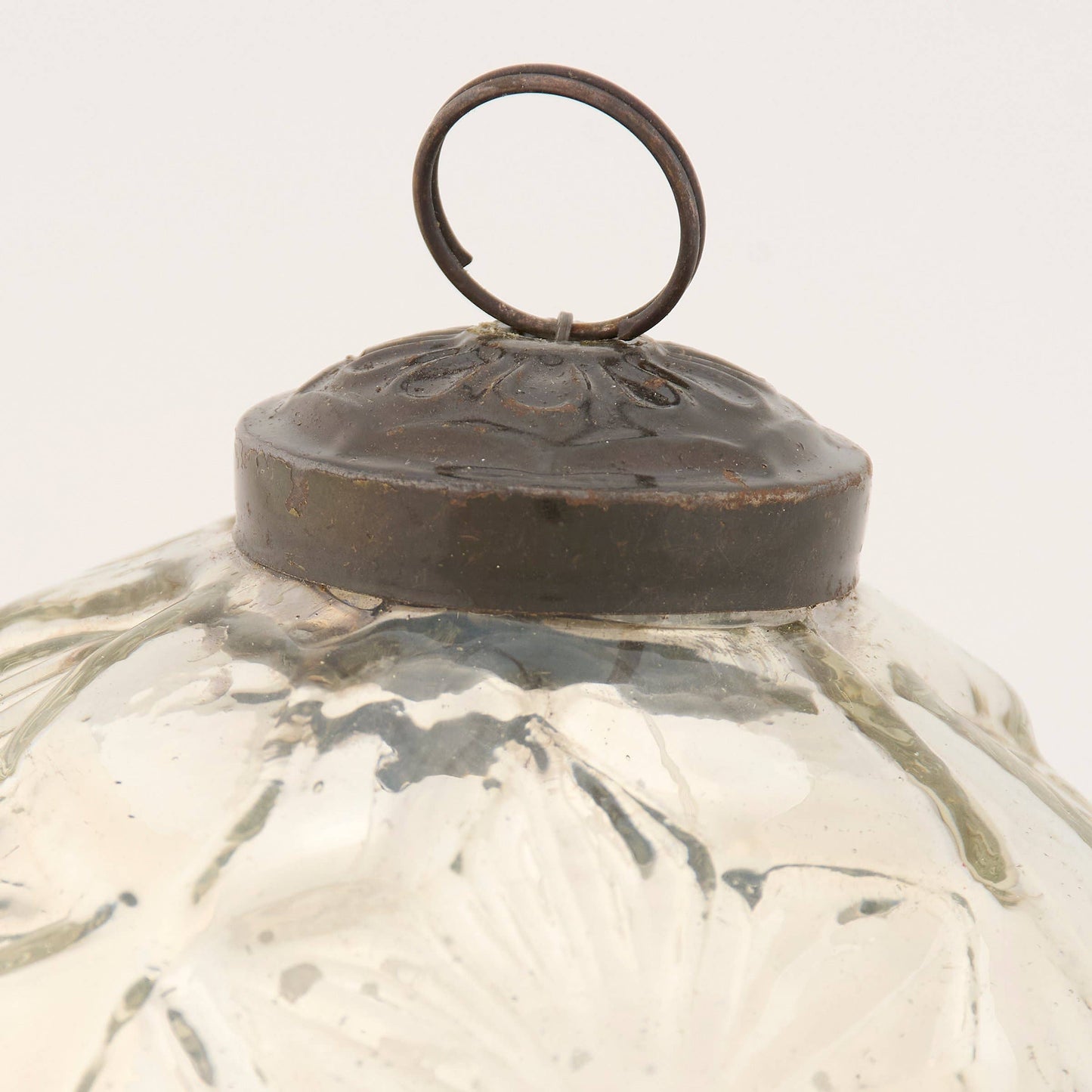 Silver Snowflake Glass Ornament