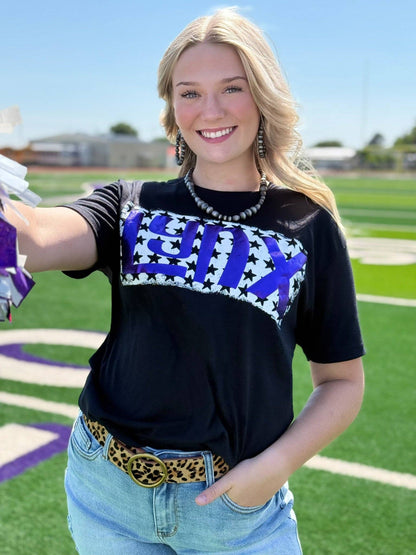 Metallic Puff Mascots with Stars Tee