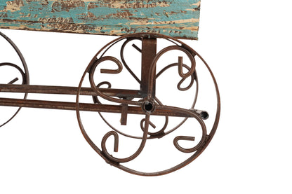 Rustic Wooden Wagon-Garden Planter