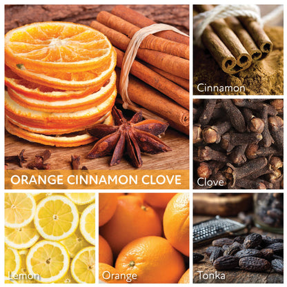 Orange Cinnamon Clove – 34oz Holiday Scented Jar Candle
