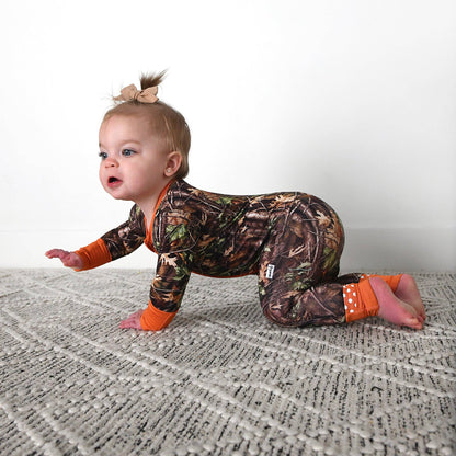 Hunter Camo ZIP Sleepies Little Bamboo Baby Outfit
