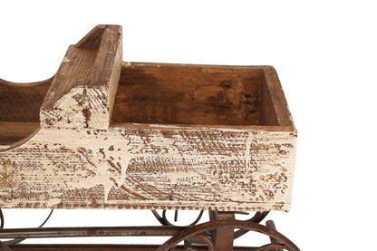 Rustic Wooden Wagon-Garden Planter