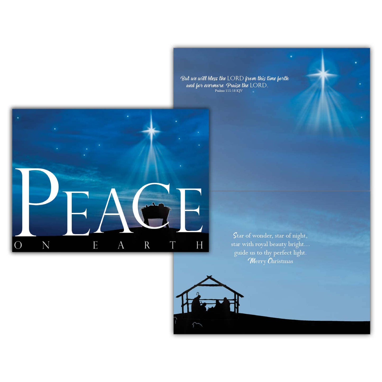 Boxed Christmas Cards -Peace on Earth Nativity, KJV 12 Cards