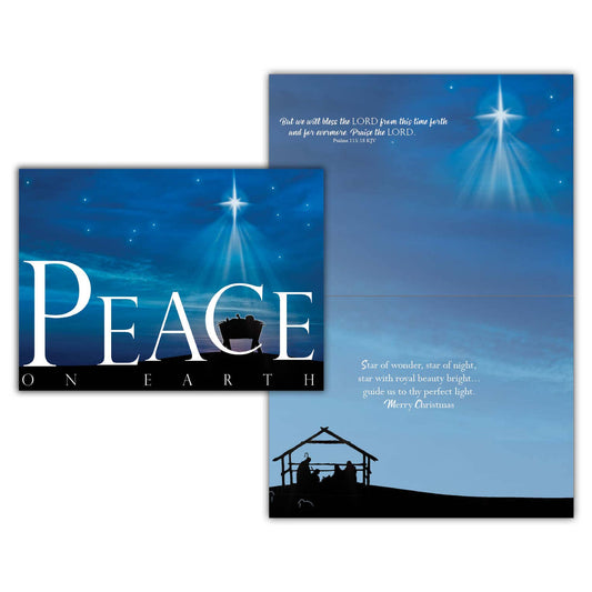 Boxed Christmas Cards -Peace on Earth Nativity, KJV 12 Cards