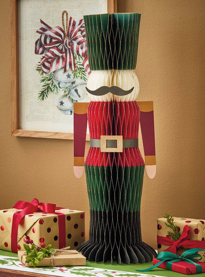 Multi Honeycomb Paper Nutcracker Decor Christmas