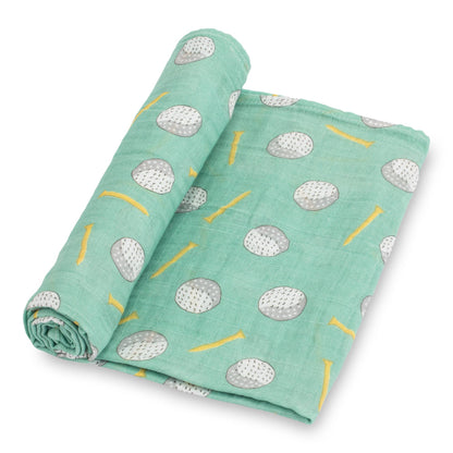 Hole In One Golf Baby Muslin Swaddle Blanket