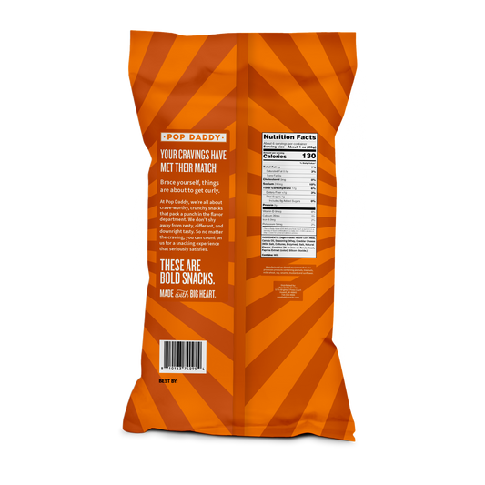 Pop Daddy Snacks Baked Curls- Classic Cheddar