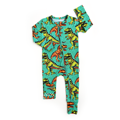Drew Dino ZIP Bamboo Sleepies Little Baby Two Way Zip