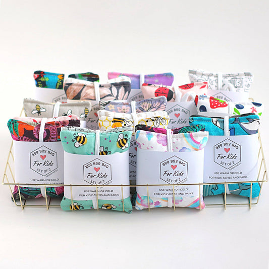 Boo Boo Bag For Kids ⋆ Hot Cold Rice Pack Minis Assorted 2pc