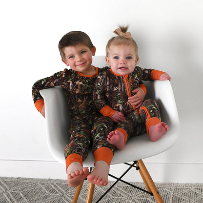 Hunter Camo ZIP Sleepies Little Bamboo Baby Outfit